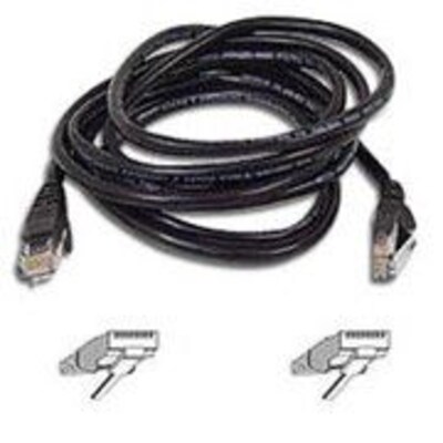 Belkin® 25 RJ45 Cat-5E Patch Cables, Snagless, Black