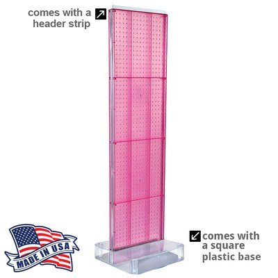 Azar Studio Base 60" x 17" Pegboard Floor Stand, Pink (700770-PNK-6C50)