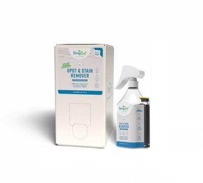 Simpleaf Clean Carpet Spot and Stain Remover with Easy Refill Bottle, Fresh Meadow Breeze, 1 Gallon (S-SRBIB01-1GFMB)