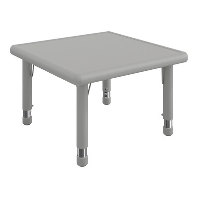 Flash Furniture Wren Square Activity Table, 24 x 24, Height Adjustable, Soft Gray (YUYCX0022SQRSGY)