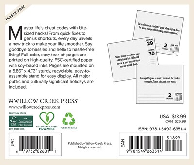 2027 Willow Creek Hacks of Life 5.4 x 6.2 Day-to-Day Calendar (63514)