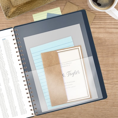 2026-2027 AT-A-GLANCE Signature 8.5" x 11" Academic Weekly & Monthly Planner, Faux Leather Cover, Navy (YP905A-20-27)