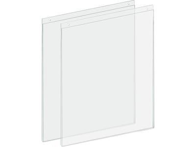 Azar Wall Sign Holder, 17 x 22, Clear Acrylic, 2/Pack (162728-2PK)