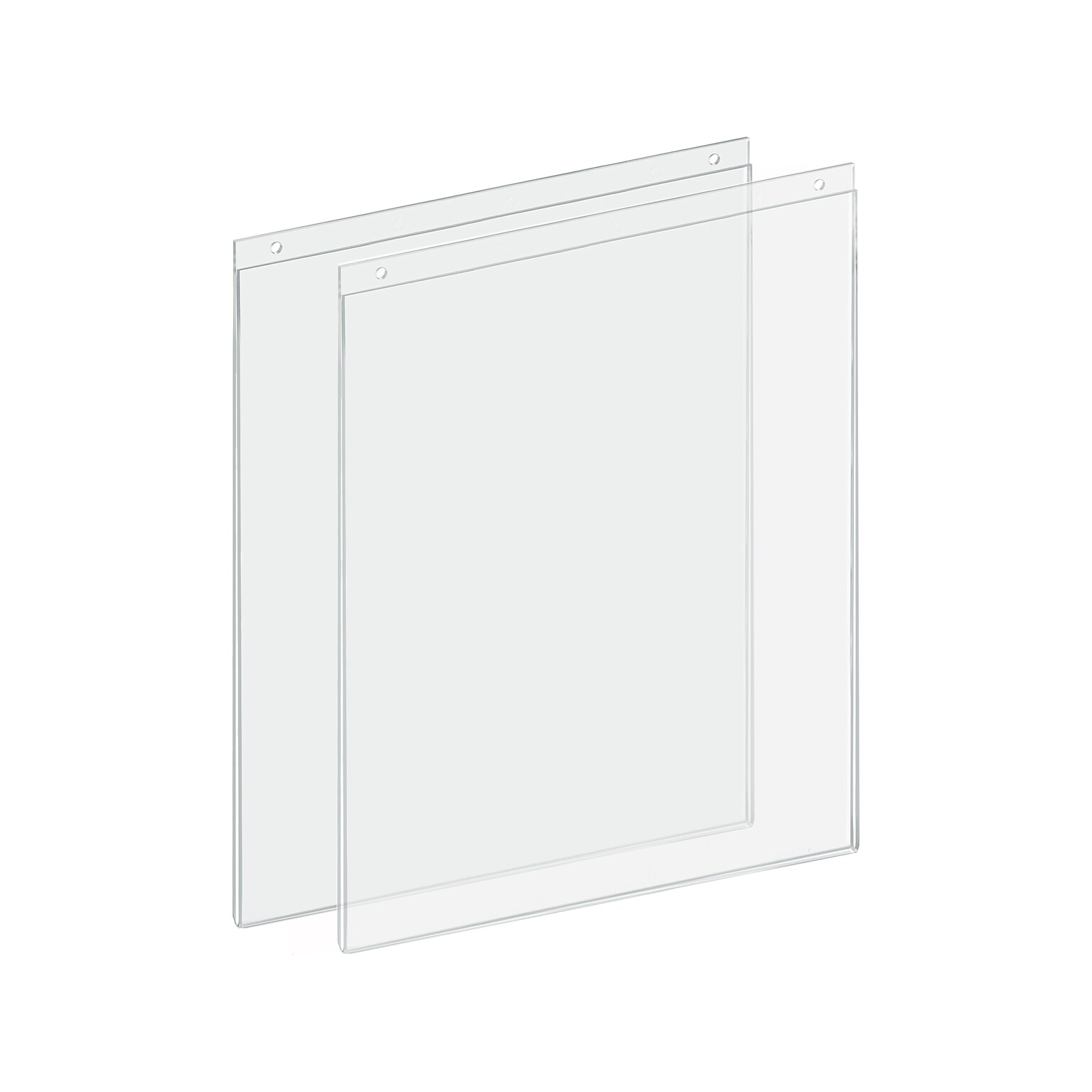 Azar Sign Holder, 17 x 22, Wall Mounted, Clear Acrylic, 2/Pack (162728-2PK)