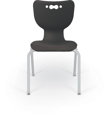 MooreCo 18" Hierarchy Student Chair with 4 Legs, Black/Platinum Base (703673562010)