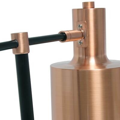 Lalia Home Studio Loft Mid Century Modern Metal 21.80" LED Table Lamp, Rose Gold (LHT-4001-RG)