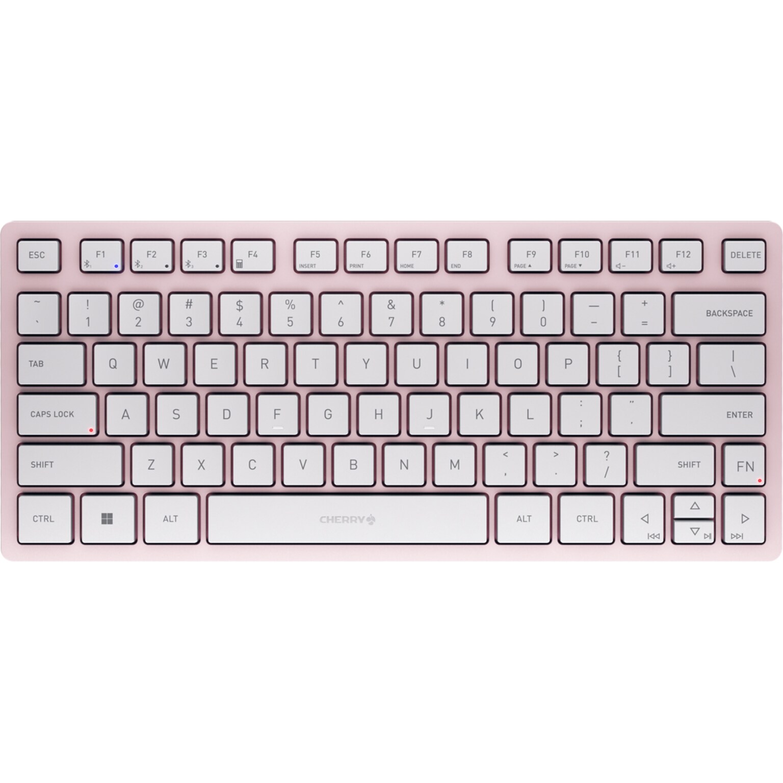 Cherry KW 7100 MINI BT Wireless Multi-Device Compact Keyboard, Cherry Blossom (JK-7100US-19)