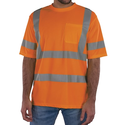GloWear 8367 High Visibility Short Sleeve T-Shirt, ANSI Type R Class 3, Orange, 3XL (22047)