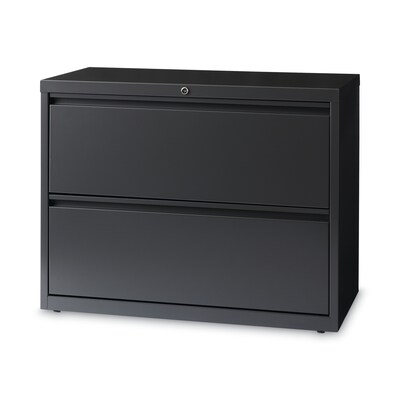 Hirsh Industries® Lateral File Cabinet, 2 Letter/Legal/A4-Size File Drawers, Charcoal, 36 x 18.62 x 28