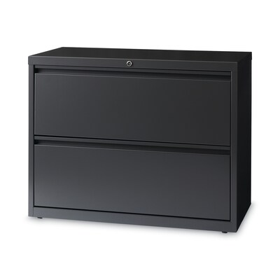 Hirsh Industries® Lateral File Cabinet, 2 Letter/Legal/A4-Size File Drawers, Charcoal, 36 x 18.62 x