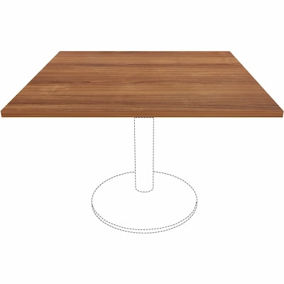 Lorell Essentials Series 42”W x 42”D 1” Thickness Square Table Top, Laminate, Walnut (LLR69962)