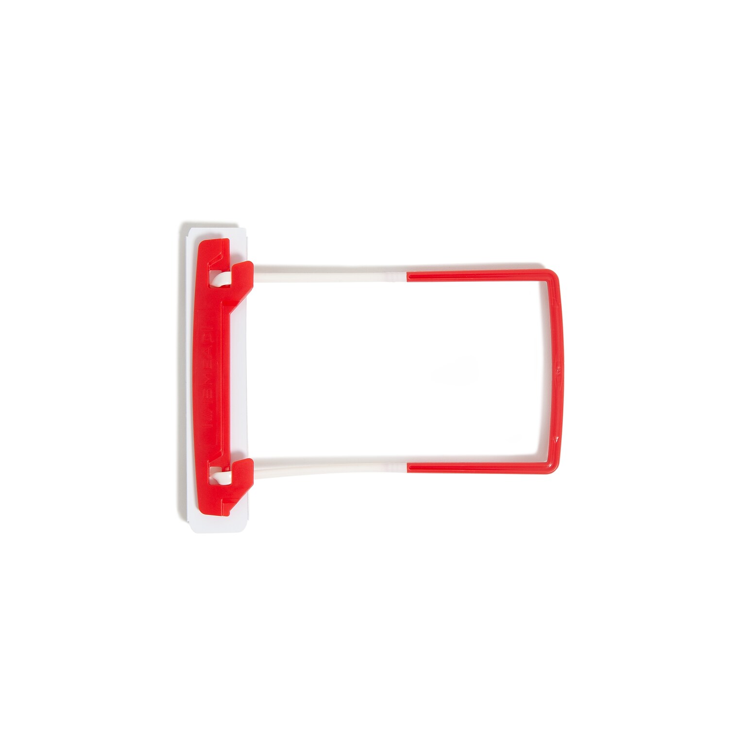 Smead U-Clip Bonded Fasteners, #1, Red/White, 100/Box (68260)