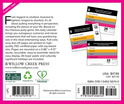 2026 Willow Creek Bigger is Better 6.2 x 5.4 Day-to-Day Calendar (56745)
