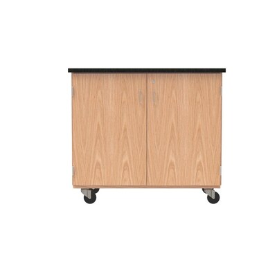 DWI Micro-Charge Station Wood Veneer Table with Storage, Brown (4741K)