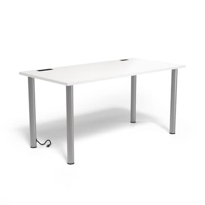 Union & Scale™ Essentials 60W Computer and Writing Desk, White (UN56971)