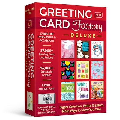 Avanquest Greeting Card Factory Deluxe for 1 User, Windows, Download (AVA945800V060)