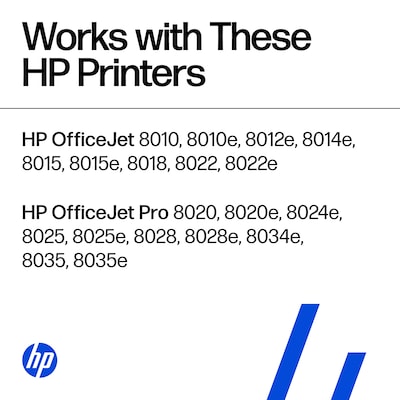 HP 910XL Black/Cyan/Magenta/Yellow High Yield Ink Cartridges, 5/Pack (6ZA558AN)
