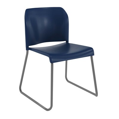 Flash Furniture Hercules Kenai Office Reception Stack Chair, Navy Plastic/Gray Frame (RUT239ANNV)