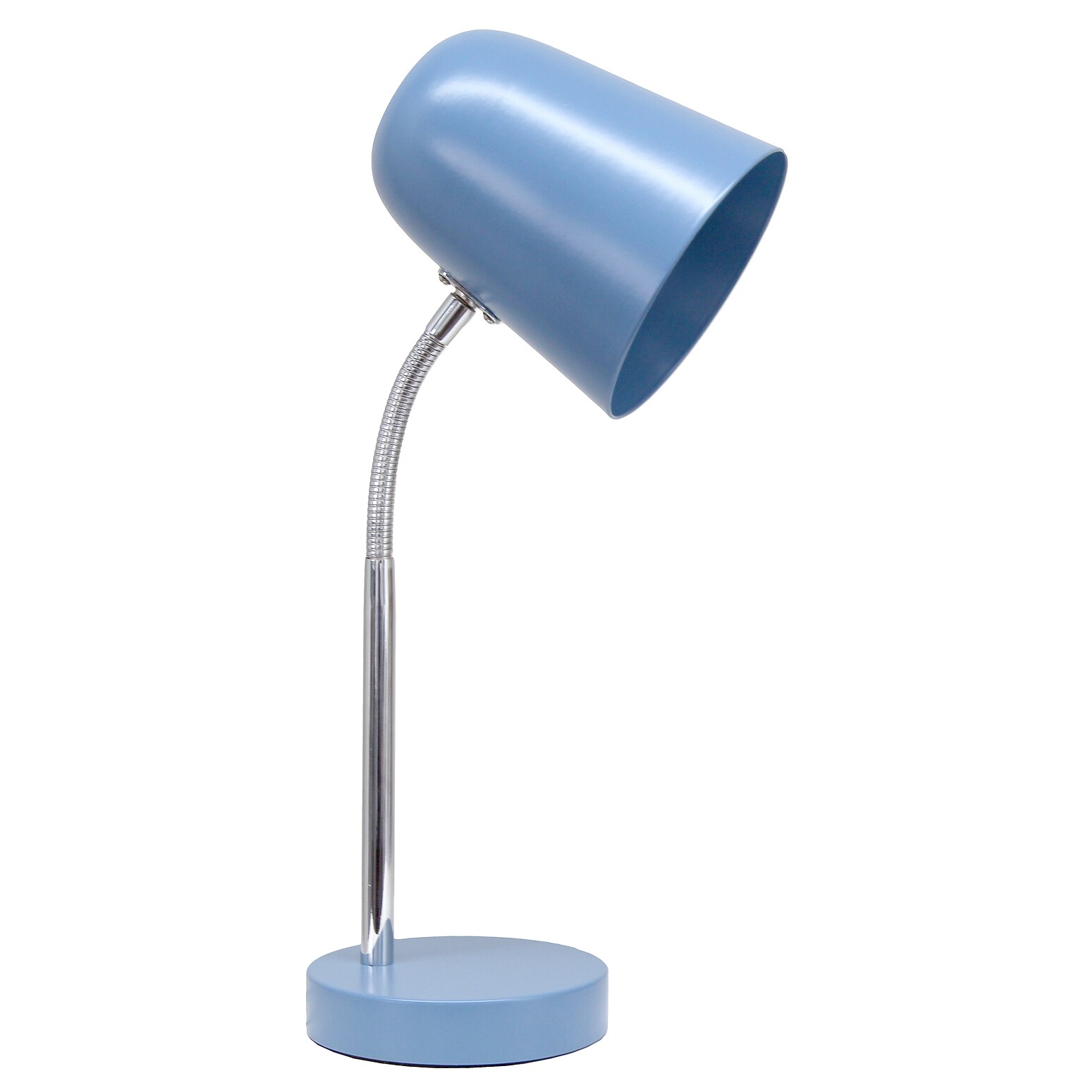 Simple Designs Sleek Essentials LED Desk Lamp, 15.28, Blue (LD1075-BLU)