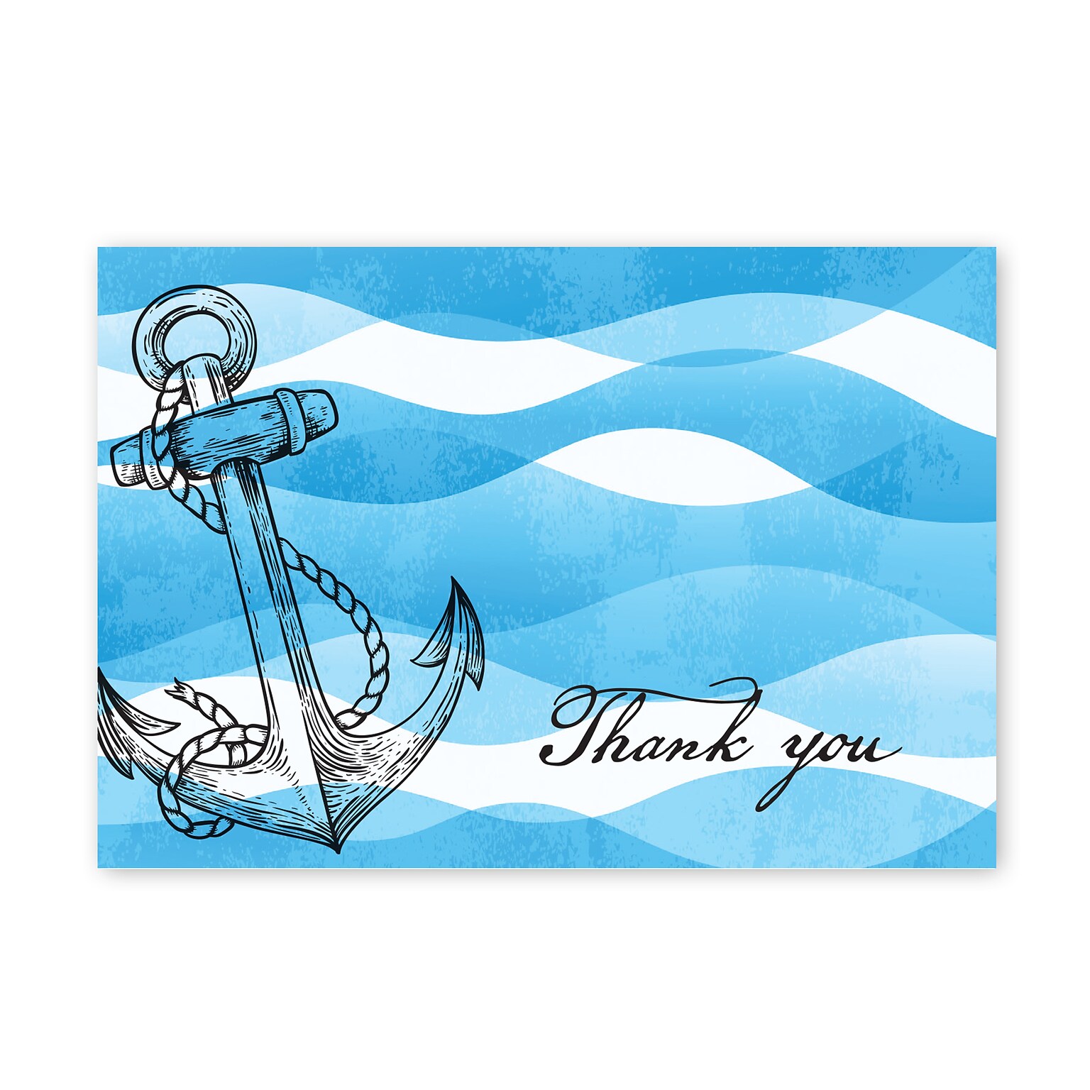 Great Papers Ocean Nautical Anchor General Use Thank You Notecard Kits, Multicolored, 24/Pack (2025023)