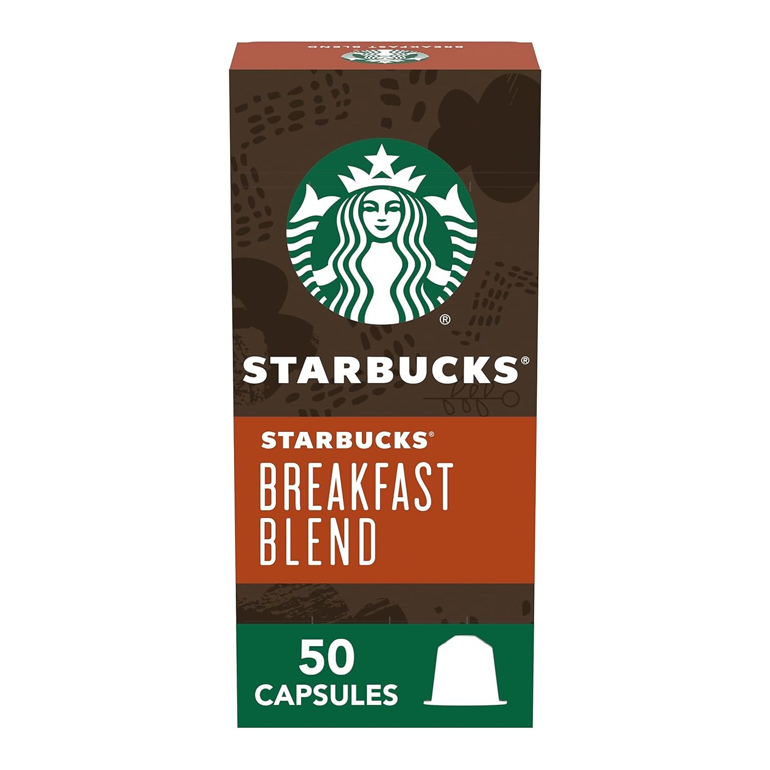 Starbucks Breakfast Blend Coffee Nespresso Original Capsules, Medium Roast, 50/Box (123468)