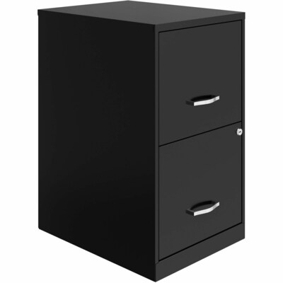 NuSparc 2-Drawer Vertical File Cabinet, 14.2W x 18D x 24.5H, Black (NPRVF218AABK)