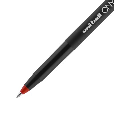 uniball Onyx Rollerball Pen, Fine Point, 0.7mm, Red Ink, Dozen (60144)