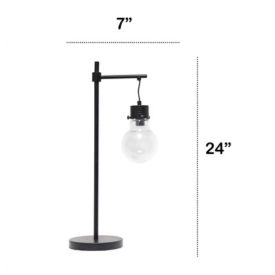 Lalia Home Black Matte Light Beacon Table Lamp with Clear Glass Shade (LHT-5027-BK)