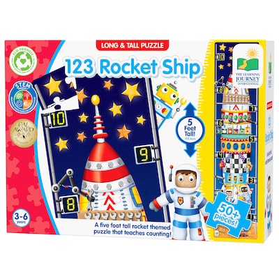 The Learning Journey 51-Piece Long & Tall Puzzles 123 Rocketship (LJI434284)