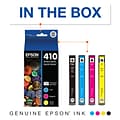 Epson T410 Cyan/Magenta/Yellow/Photo Black Standard Yield Ink Cartridge, 4/Pack   (T410520S)