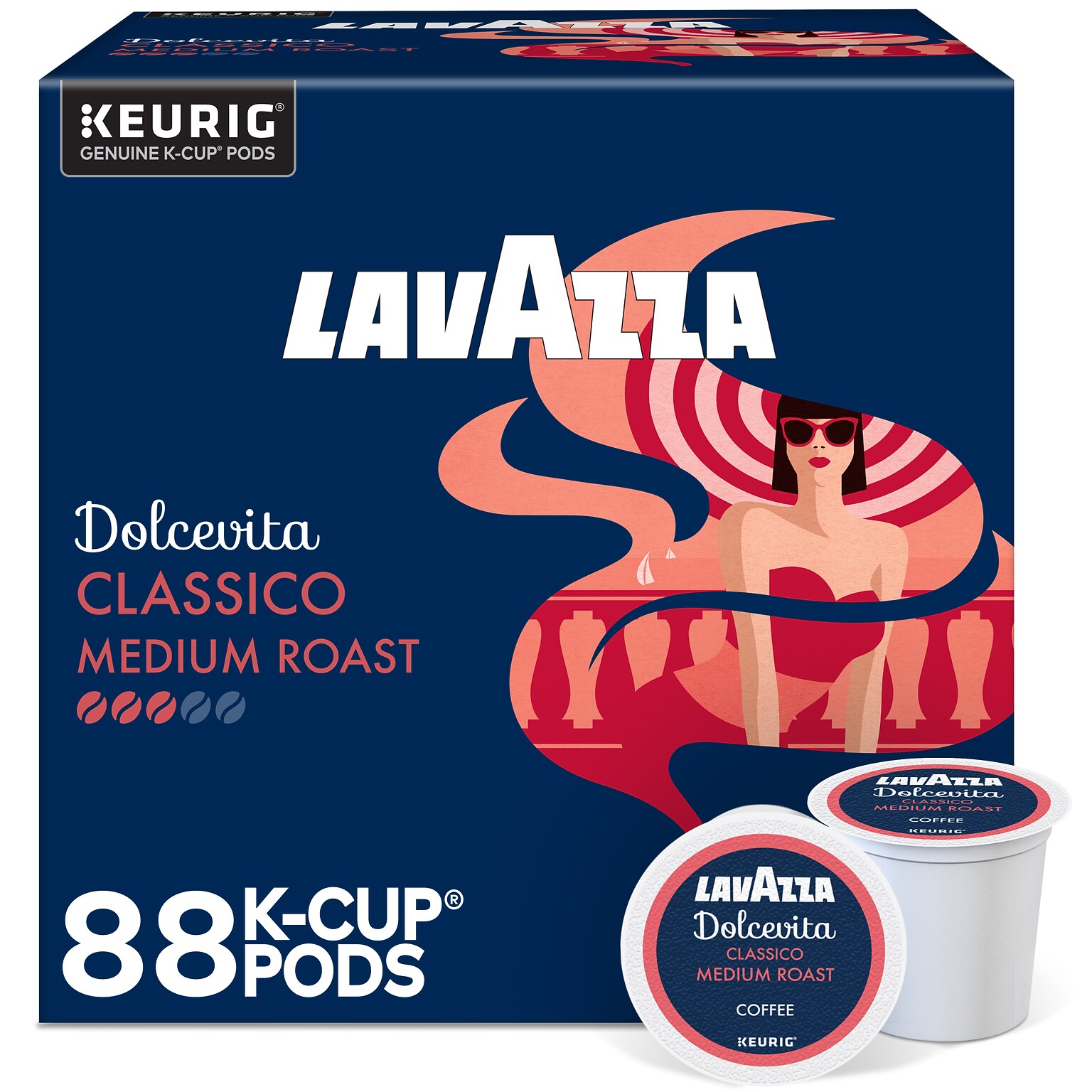 Lavazza Classico Coffee Keurig® K-Cup® Pods, Medium Roast, 88/Carton (6001CT)