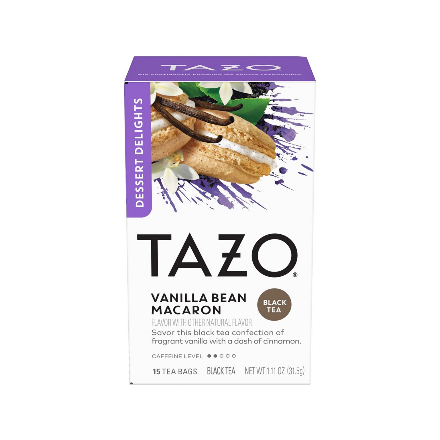 Tazo Vanilla Bean Macaron Black Tea Bags, 15/Box (67821469)
