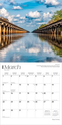 2026 BrownTrout Bayou Country Louisiana Places 12" x 12" Monthly Wall Calendar (9798330702336)