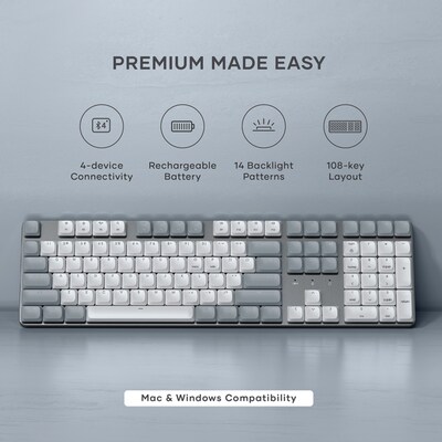 Satechi SM3 Slim Wireless  Mechanical Backlit Keyboard, Light (ST-KSM3LT-EN)