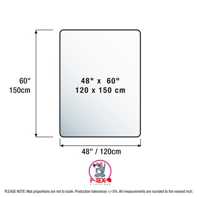 Floortex P-Tex Anti-Microbial Pet Station Carpet Mat, 48" x 60", Fresh Mist  (FRDOGAB11150EV)