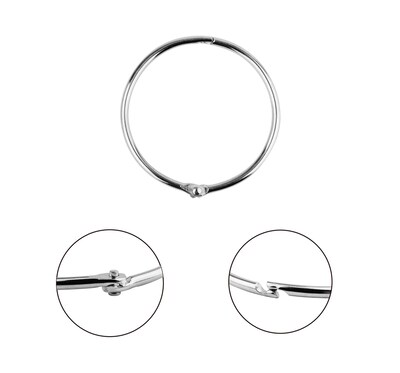NAHANCO Metal Display Ring, 2.25 Capacity, Silver, 100/Pack (DISPLAYRING)