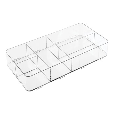 iDesign Clarity 5-Compartment Drawer Organizer, Clear (42219)