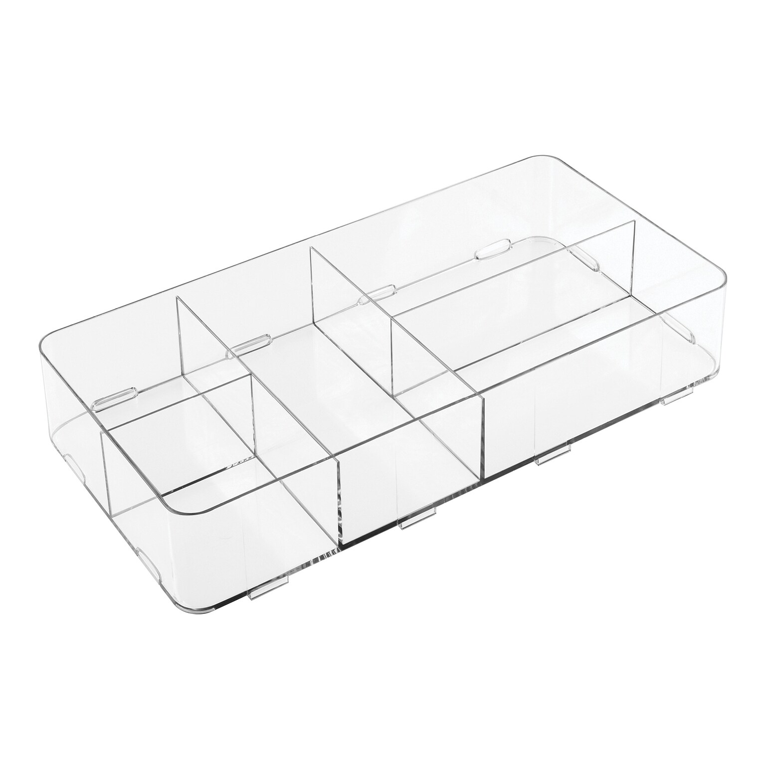 iDesign Clarity 5-Compartment Drawer Organizer, Clear (42219)