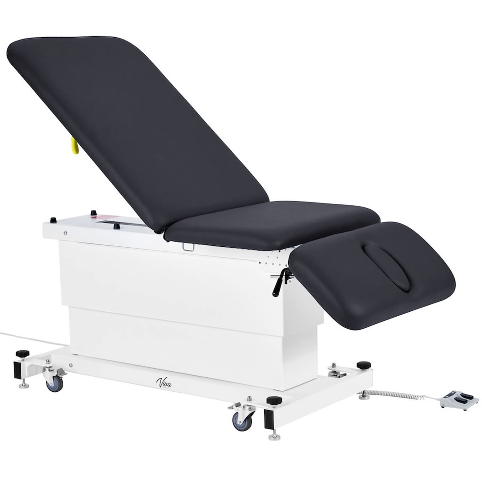 Viva Comfort XRO 3-Section Electric Height and Back Adjustable Exam Table, 600 lbs. Capacity, Black (ADI903-23-BLK-MK)