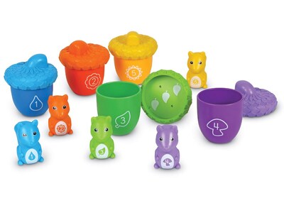 Learning Resources Snap-n-Learn Surprise Squirrels Playset, Assorted Colors (LER6723)