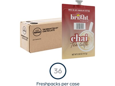 Bright Tea Chai Tea Latte, Flavia Freshpacks, 36/Carton (48142)