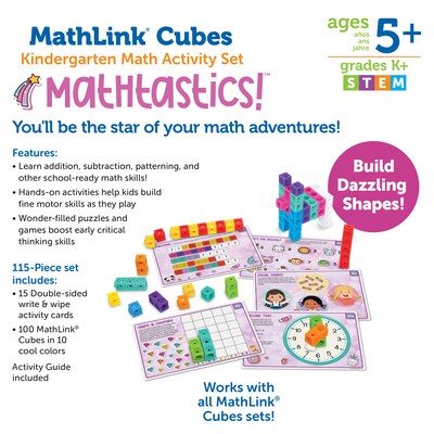 Learning Resources Mathtastics MathLink Cubes Math Activity Set (LER9334)