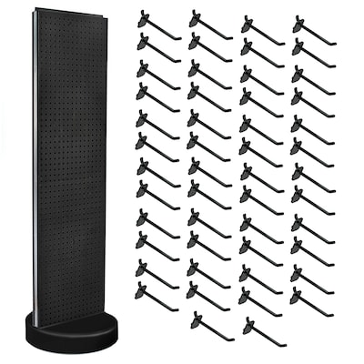 Azar Revolving Studio Base 60 x 16 Pegboard Floor Stand, Black (700780-BLK-6B50)