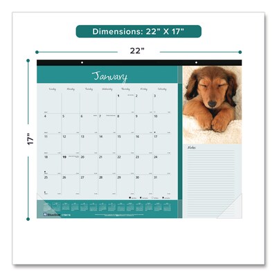2026 Blueline Pets Collection 22 x 17 Monthly Desk Pad Calendar (REDC194116)