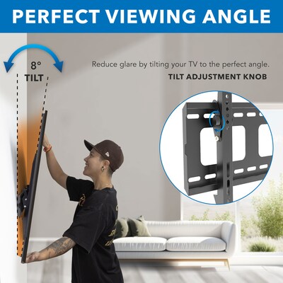 Mount-It! Heavy Duty Tilting TV Wall Mount for 43"-90" TVs (MI-318L)