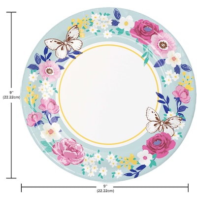 Say Hooray! Sights of Spring Floral Disposable Tableware Set, 49/Pack (DTC9648E2B)