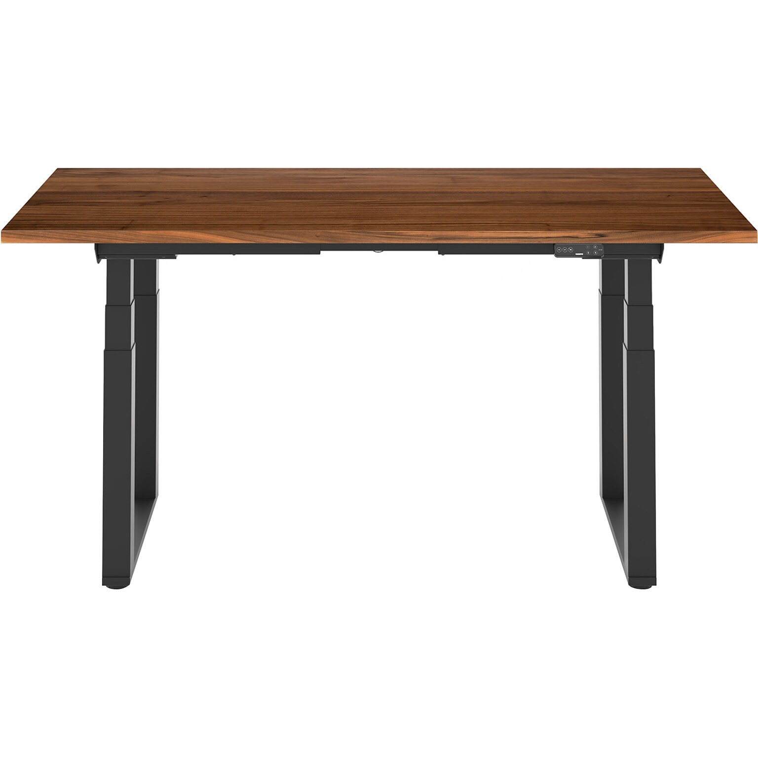 FlexiSpot E7Q 72W Electric Adjustable Standing Desk, Black Walnut/Black (E7QB7230-BW)