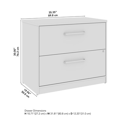 Bush Business Furniture Vista 2 Drawer File Cabinet, Natural Elm (VSF136NESU)