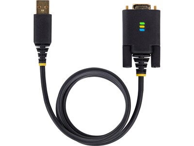StarTech 10' USB-A to RS-232 Serial Adapter Cable, Male to Male, Black, 'DI Chip, COM Retention (1P10FFCN-USB-SERIAL)