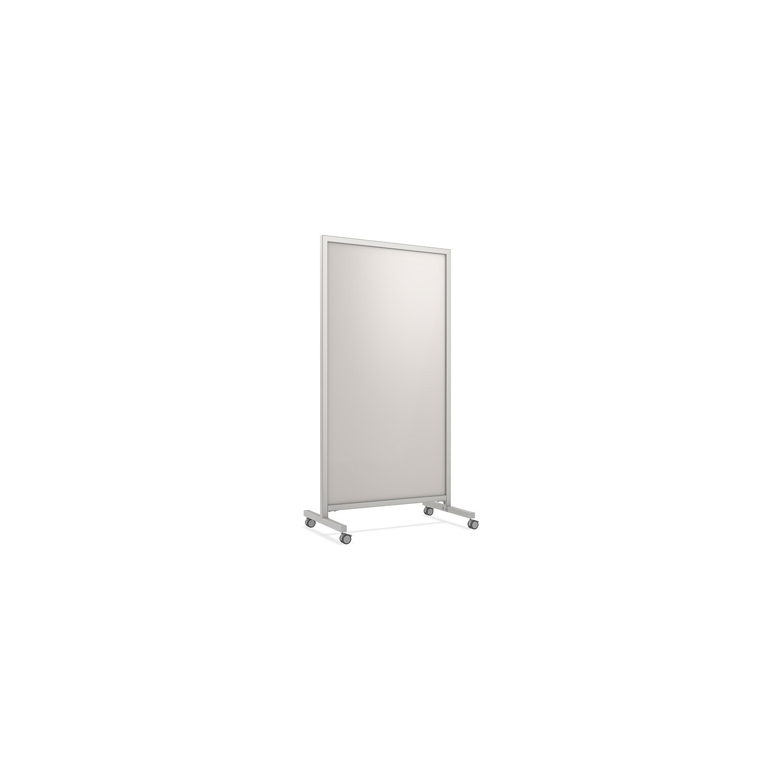 Ghent EZ Glass Mobile Dry-Erase Whiteboard, Aluminum Frame, 75H x 38W (EZ1NA7538BG)